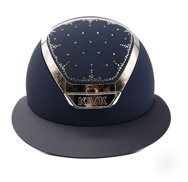 Kask Lady Chrome Arctic Swarovski KASK - granatowy ze srebrnymi dodatkami
