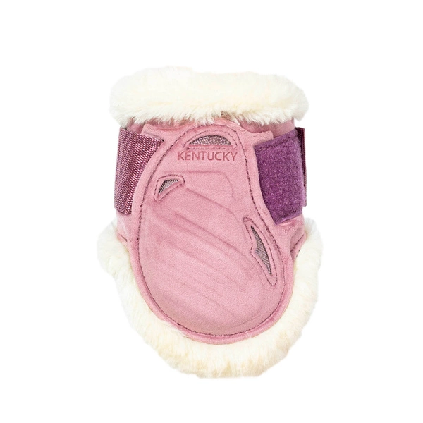 Kentucky Ochraniacze Vegan Sheepskin Young Horse Fetlock Velvet na zadnie nogi - różowe