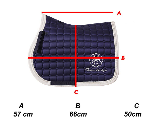 Czaprak Fleur de Lys Classic Premium - granatowo-kremowy