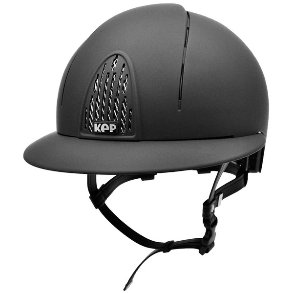 Kask KEP Smart POLO Matt - czarny z czarnymi paskami