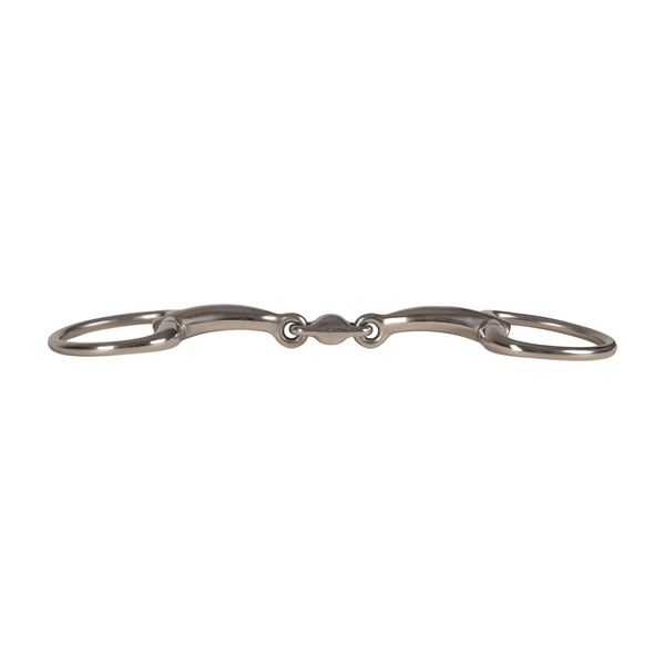 Velari wędzidło Eggbutt Double Jointed Stainless Steel 14 mm