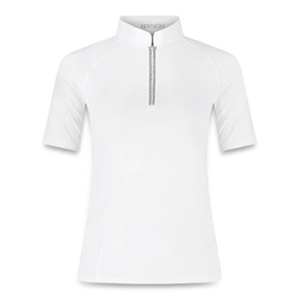 Damska koszula konkursowa z krótkim rękawem Kentucky Classic with Glitter Zipper - biała