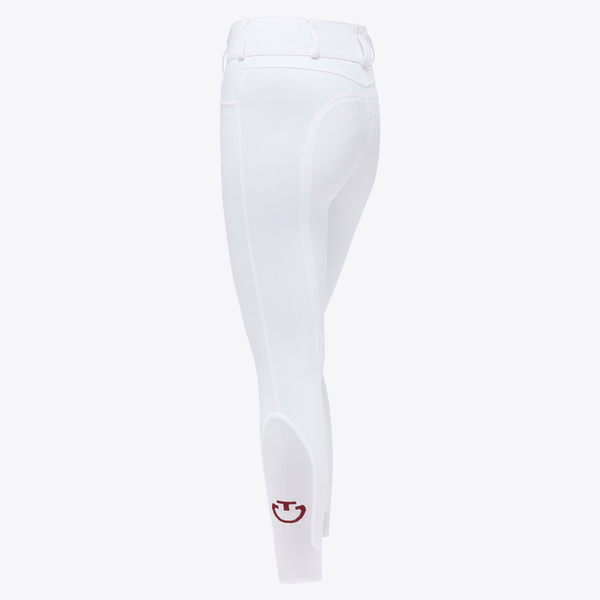 Bryczesy Full Grip z wysokim stanem Cavalleria Toscana - białe