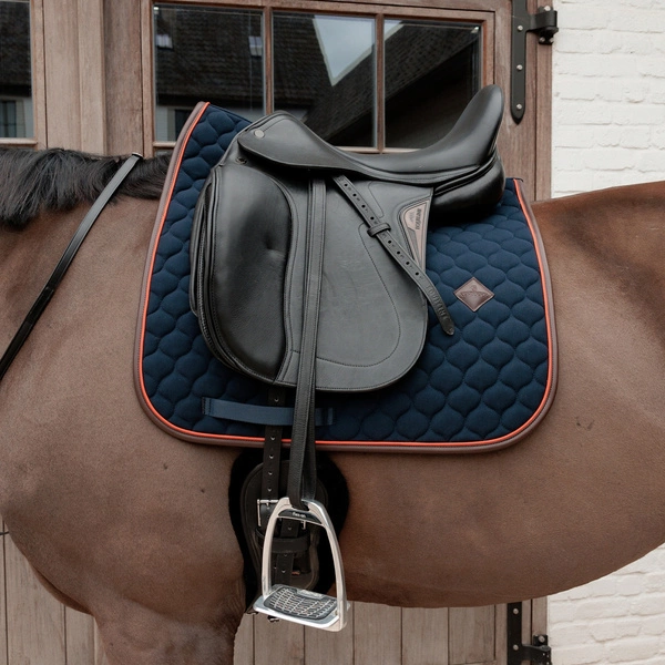 Kentucky czaprak Onion Quilt Neon Leather - granatowy