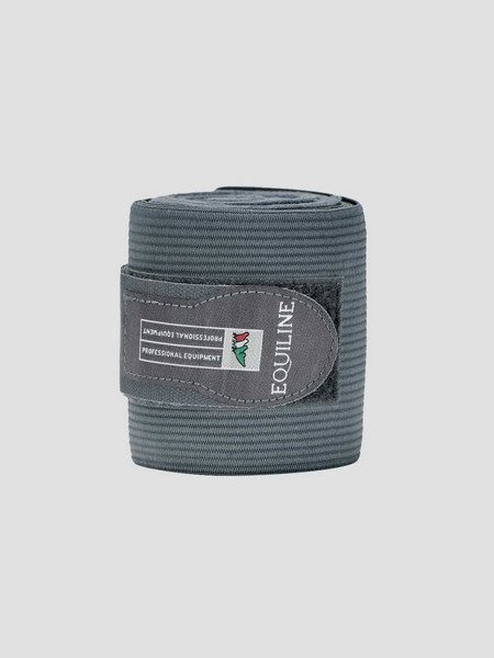 Bandaże treningowe elastyczno-polarowe Equiline - szare