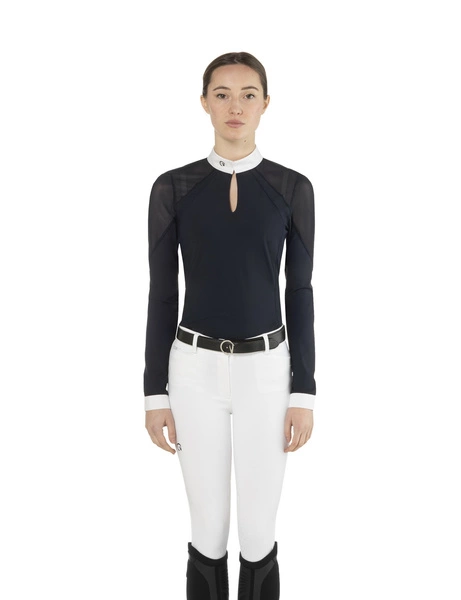 Damska koszula konkursowa z długim rękawem Ego7 Teresa - granatowa