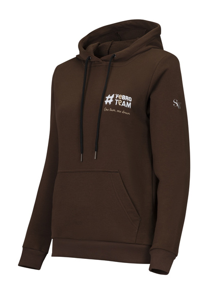 Bluza kangurka #FebroTeam - brązowa
