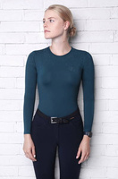 Koszulka treningowa Fleur de Lys Equestrian Rose - ciemna zieleń