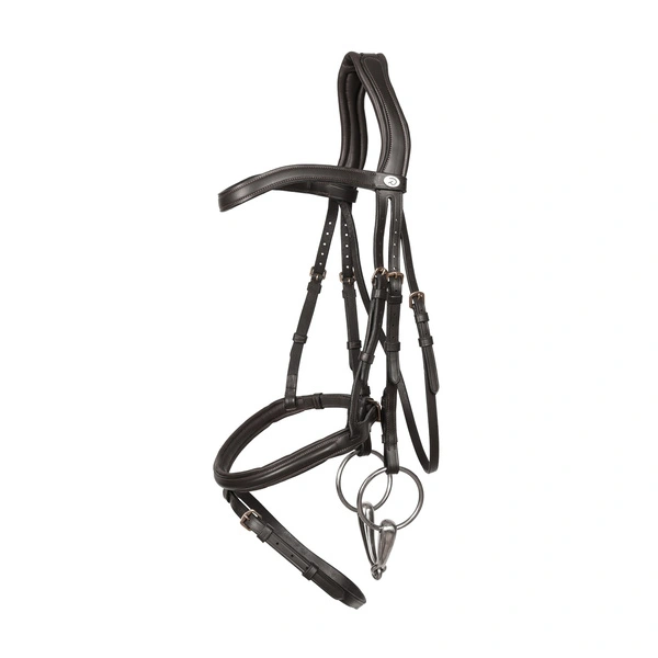 Ogłowie Dy'on New English Flash Noseband Bridle - Soft Collection - czarne