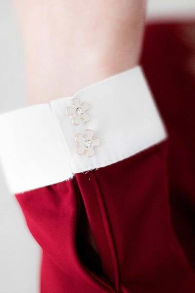 Koszula konkursowa Fleur de Lys Equestrian Ruby - bordowa