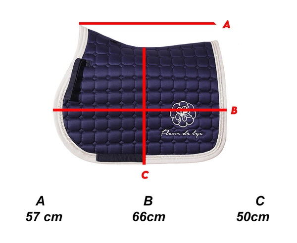 Czaprak Fleur de Lys Classic Premium - granatowo-kremowy