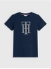 T-shirt Tommy Hilfiger Strass - granatowy