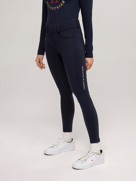 Ocieplane legginsy Tommy Hilfiger Vermont - granatowe