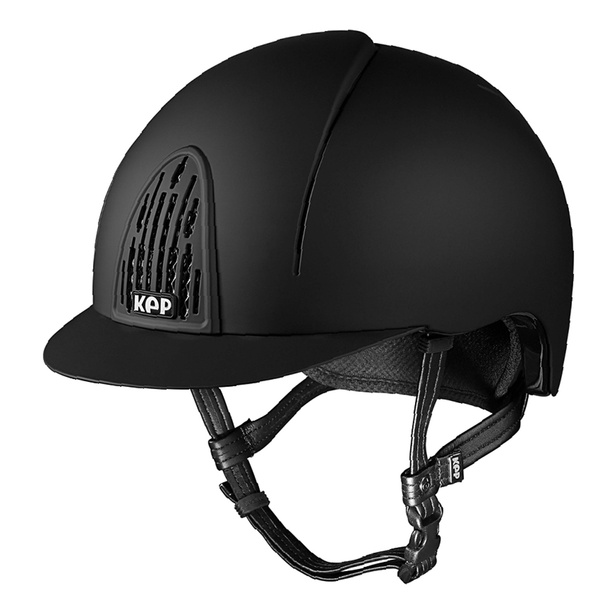Kask KEP Smart Matt - czarny z brązowymi paskami