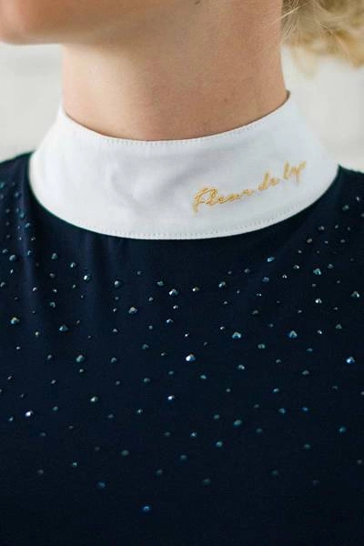 Koszula konkursowa Fleur de Lys Equestrian Holly - granatowa