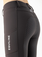Legginsy z wysokim stanem Equiline Steref - ciemny brąz
