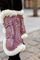  Kentucky Bamboo Vegan Sheepskin Tendon Boots Elastic na przednie nogi - różowe