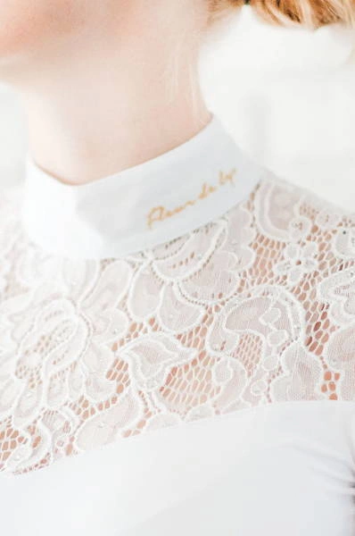 Koszula konkursowa Fleur de Lys Equestrian Cristall - biała