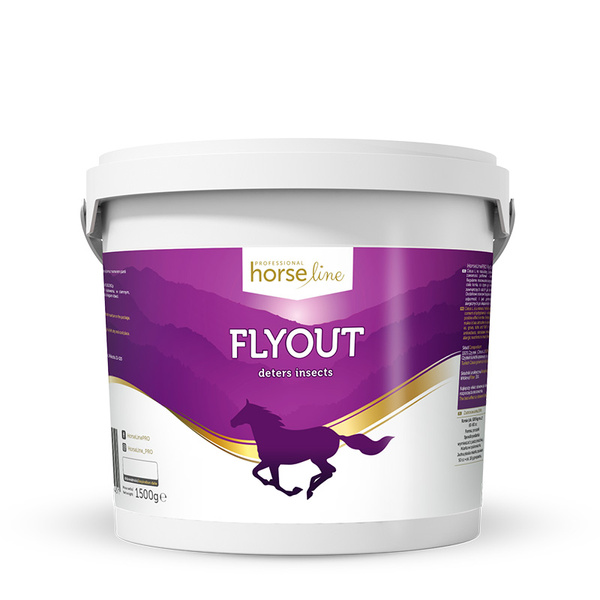 HorseLine FlyOut - naturalny preparat przeciw komarom, gzom i kleszczom 1500g