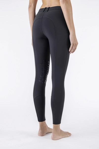 Damskie bryczesy Equiline Cornek z lejem kolanowym BX-TECH - czarne