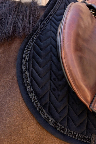 Kentucky czaprak Velvet Mini Pearls - czarny