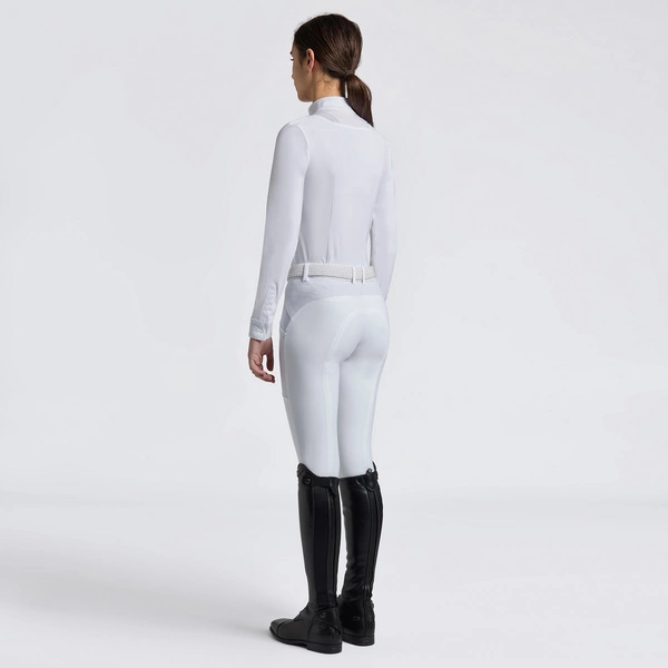 Dziewczęca koszula konkursowa Cavalleria Toscana - biała