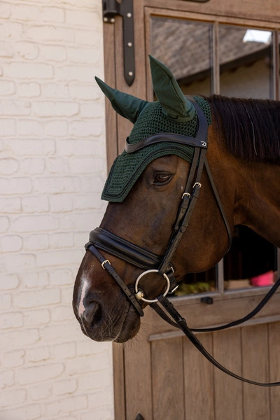 Kentucky nauszniki wyciszające Velvet Mini Pearls - ciemna zieleń