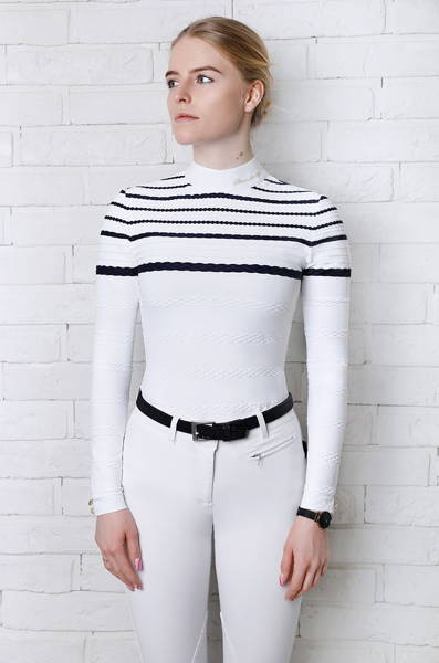 Koszula konkursowa Fleur de Lys Equestrian Hazel - biała