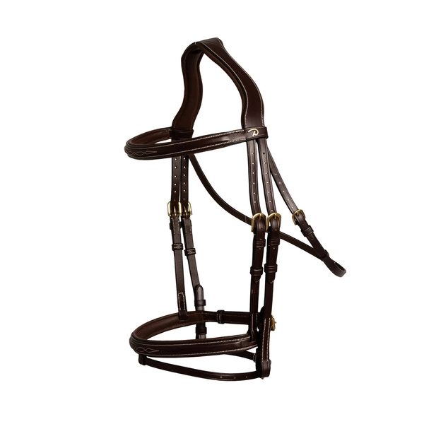 Ogłowie Dy'on D Collection Flash Noseband - brązowe