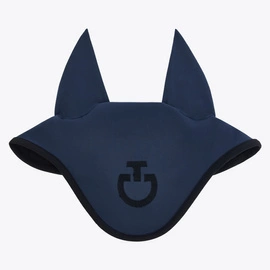 Nauszniki Jersey Stripe Cavalleria Toscana - jasny granat z czarnymi logo