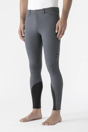 Męskie bryczesy Equiline Willow lej kolanowy X-Grip - szare