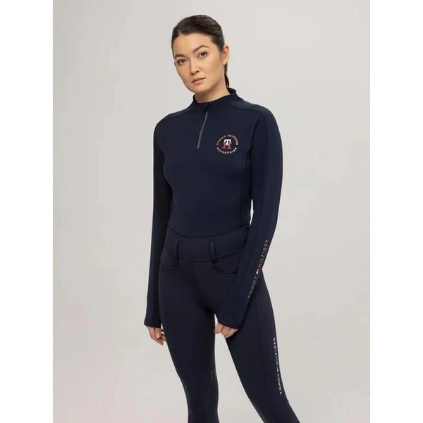 Techniczna koszulka treningowa Tommy Hilfiger Equestrian Arizona - granatowa
