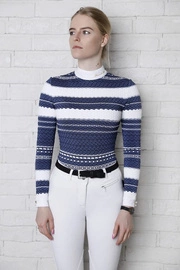 Koszula konkursowa Fleur de Lys Equestrian Chamomile -granatowa