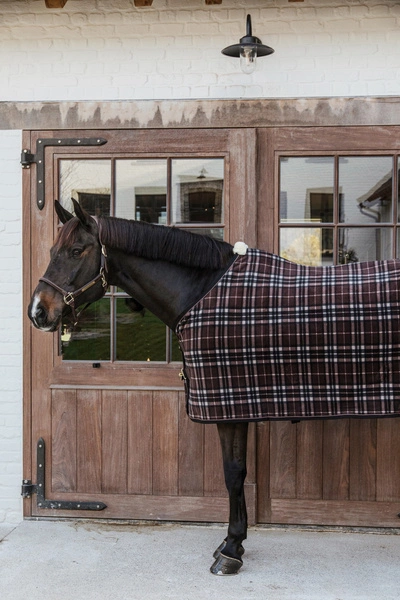 Kentucky derka polarowa Heavy w brązową kratę