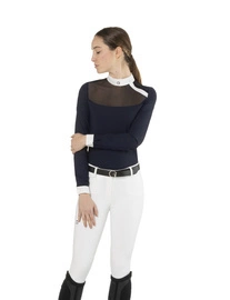 Damska koszula konkursowa z długim rękawem Ego7 Nina - granatowa