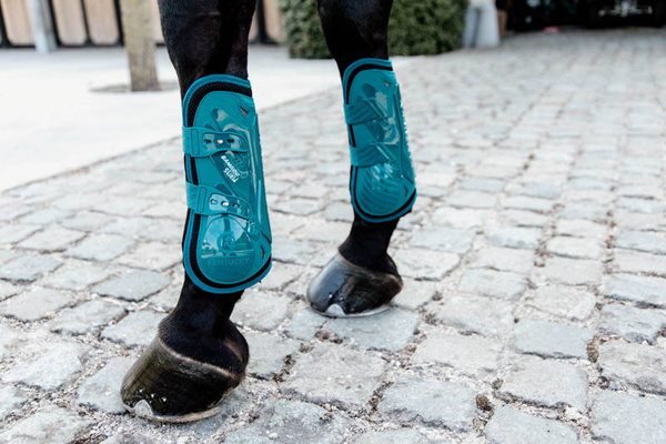 Kentucky Bamboo Tendon Boots Elastic na przednie nogi - szmaragdowe