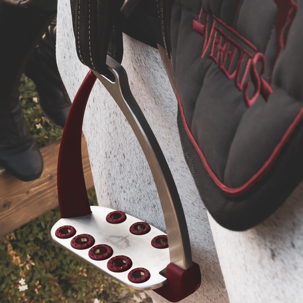 Strzemiona Veredus Vita Stirrup Steel1 - bordowe