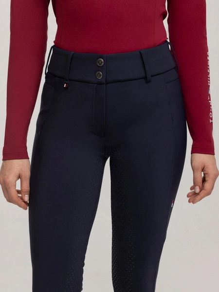 Thermobryczesy z wysokim stanem Tommy Hilfiger Minnesota Softshell Full Grip - granat desert sky