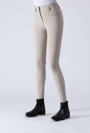 Bryczesy z wysokim stanem Ego7 Jumping CA z kolanowym lejem - beżowe