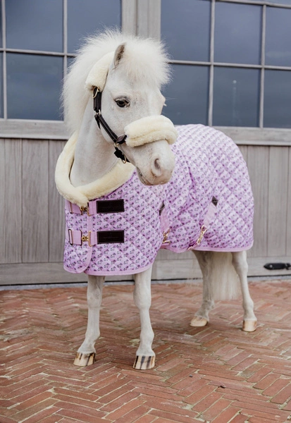 Kentucky derka stajenna Show Rug Sammy 160 g - różowa w koniki