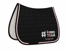 Czaprak #FebroTeam Black&Pink Edition by Equiline - czarny z różowo-białą lamówką