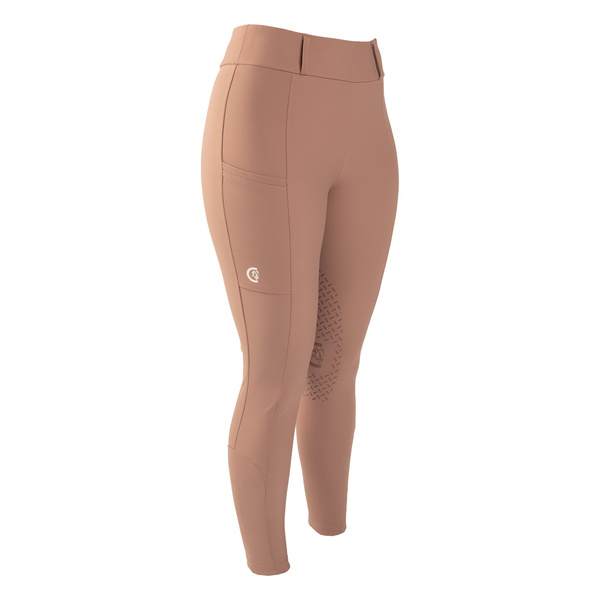 Damskie legginsy Kentucky Classic z kolanowym lejem - pudrowy róż