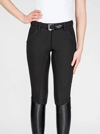 Bryczesy Equiline modelujące sylwetkę X-Shape z pełnym lejem X-Grip - czarne