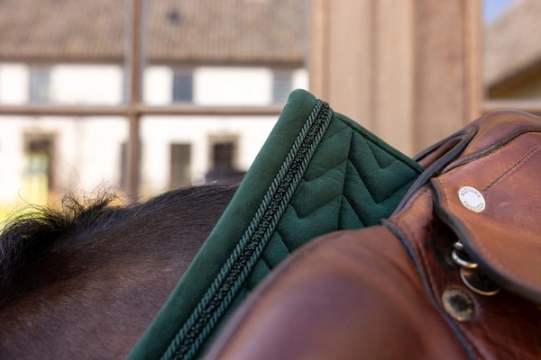 Kentucky czaprak Velvet Mini Pearls - ciemna zieleń