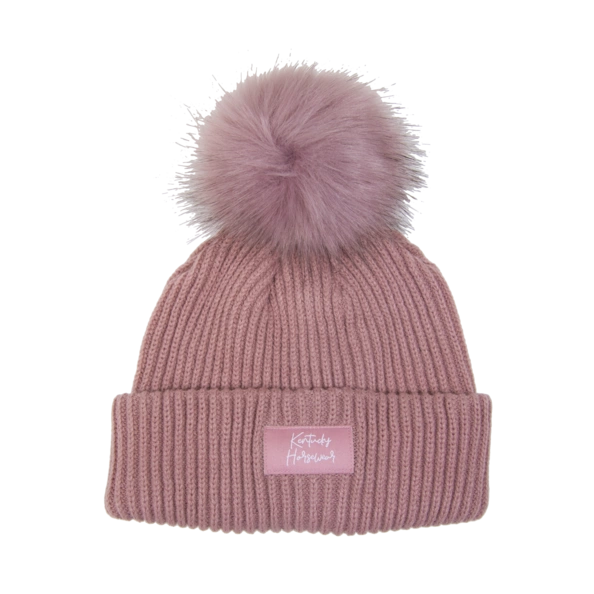 Czapka zimowa Kentucky Pompom - pudrowy róż