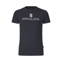 Dziecięca koszulka treningowa Kingsland Classic Logo T-shirt - granatowa