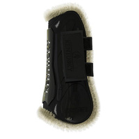 Kentucky ochraniacze Vegan Sheepskin Tendon Velcro - czarne