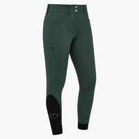Bryczesy American Full Grip z wysokim stanem Cavalleria Toscana - zielone