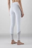 Legginsy z wysokim stanem z pełnym lejem Equiline Gesrifh - białe