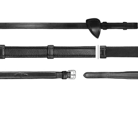 Skórzano-gumowe wodze 5/8" z 7 stoperami Dy'on Hunter New English